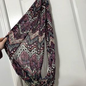beautiful multicolored infinity scarf
